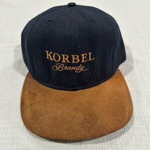 Vintage Korbel Brand Black & Brown SnapBack Cap/Hat • White & Green